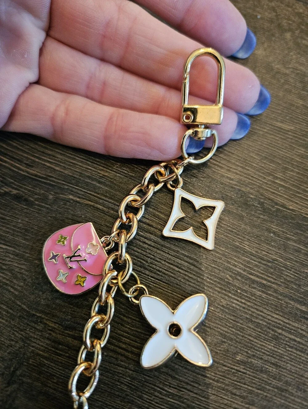 LV Trunks & Bags Medallion + Stamped Purse Charm Reimagined On Handmade Bagcharm